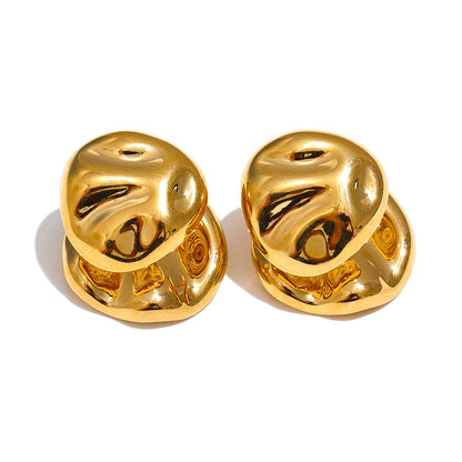 Hammer minimalist metal stud earrings women - product image
