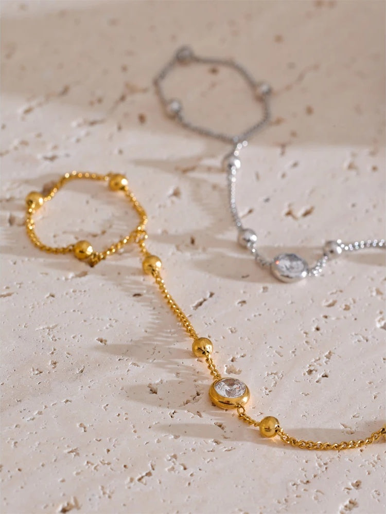 Hand chain with finger fashion bracelet women - product image