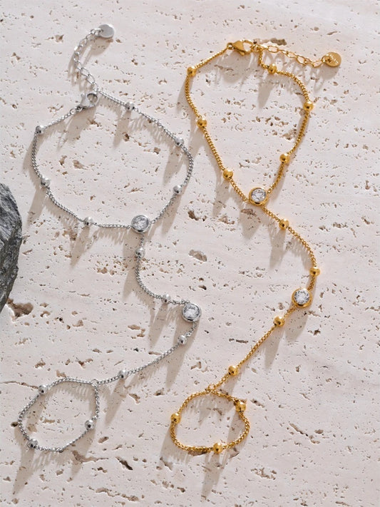 Hand chain with finger fashion bracelet women - product image