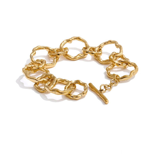 Handmade chain toggle-clasps bracelet - product image