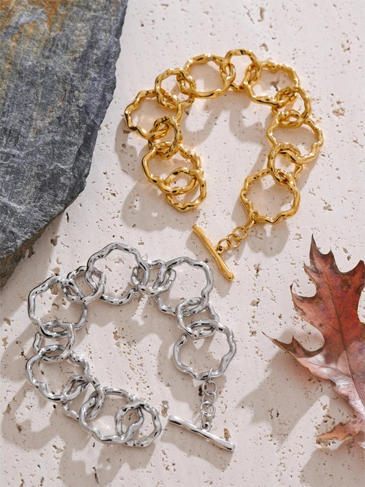 Handmade chain toggle-clasps bracelet - product image
