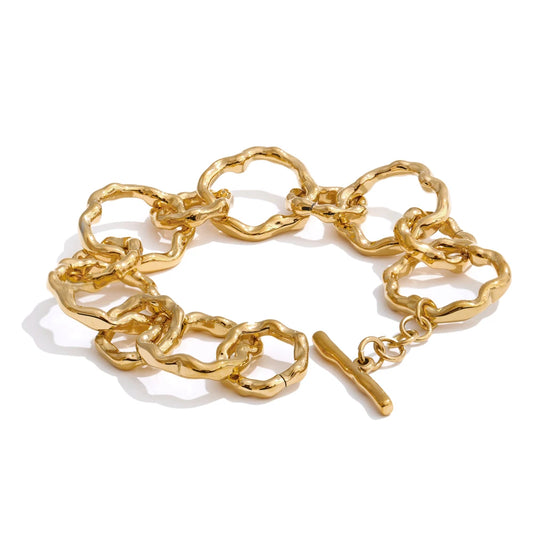 Handmade chain toggle-clasps bracelet - product image