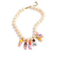 Handmade Glass Imitation Stone Beads Pendant