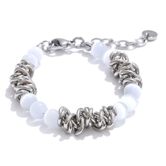 Handmade tiger stone chain men bracelet - product image