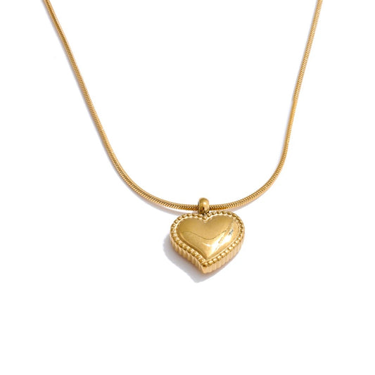 Heart casting pendant chic necklace women - product image