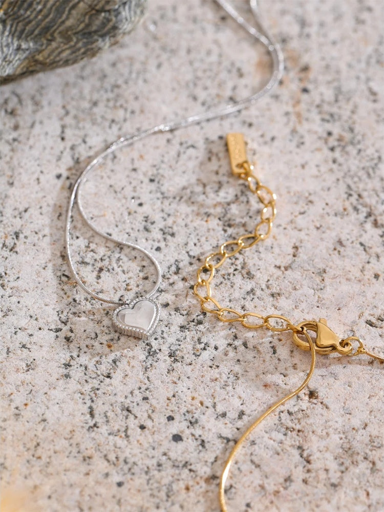 Heart casting pendant chic necklace women - product image