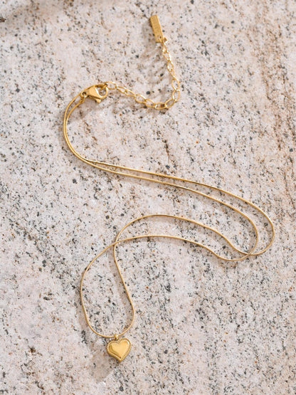 Heart casting pendant chic necklace women - product image