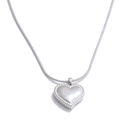 Heart casting pendant chic necklace women - product image