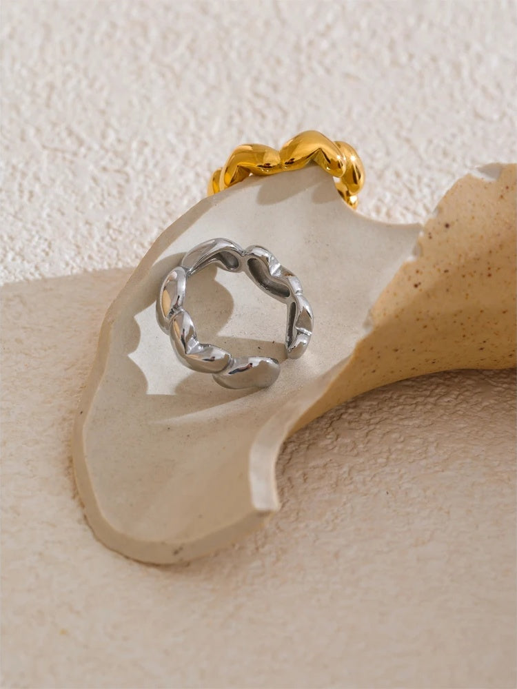 Heart love casting open band popular fashion ring - product image