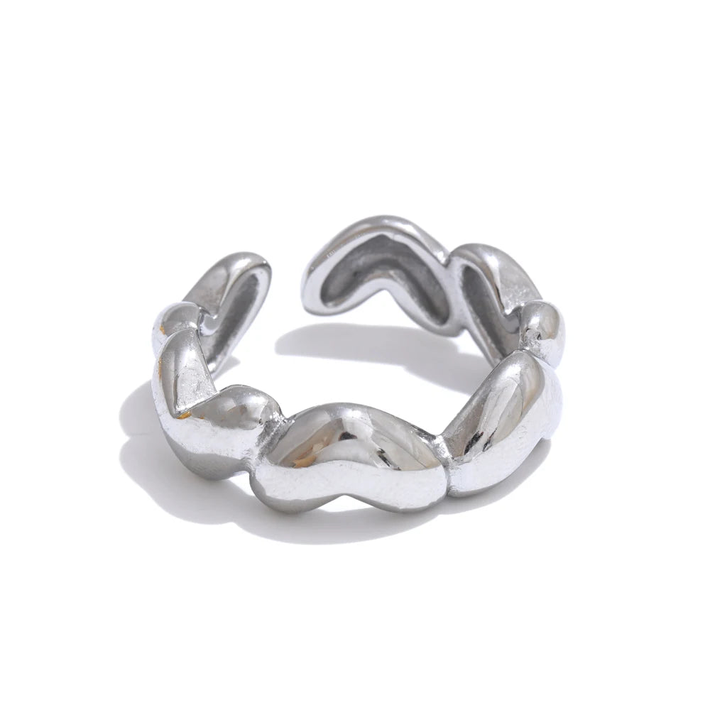 Heart love casting open band popular fashion ring - product image