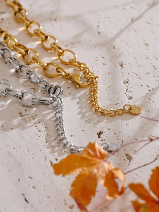 Heart love drop chain pendant necklace - product image