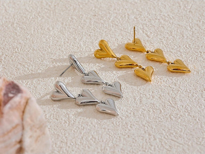 Heart love drop dangle earrings women - product image