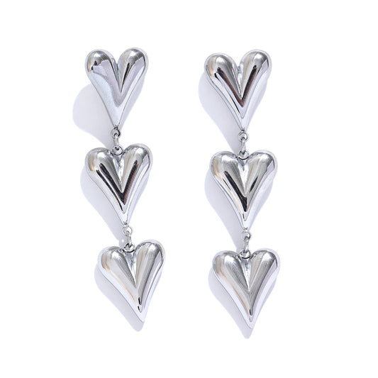 Heart love drop dangle earrings women - product image