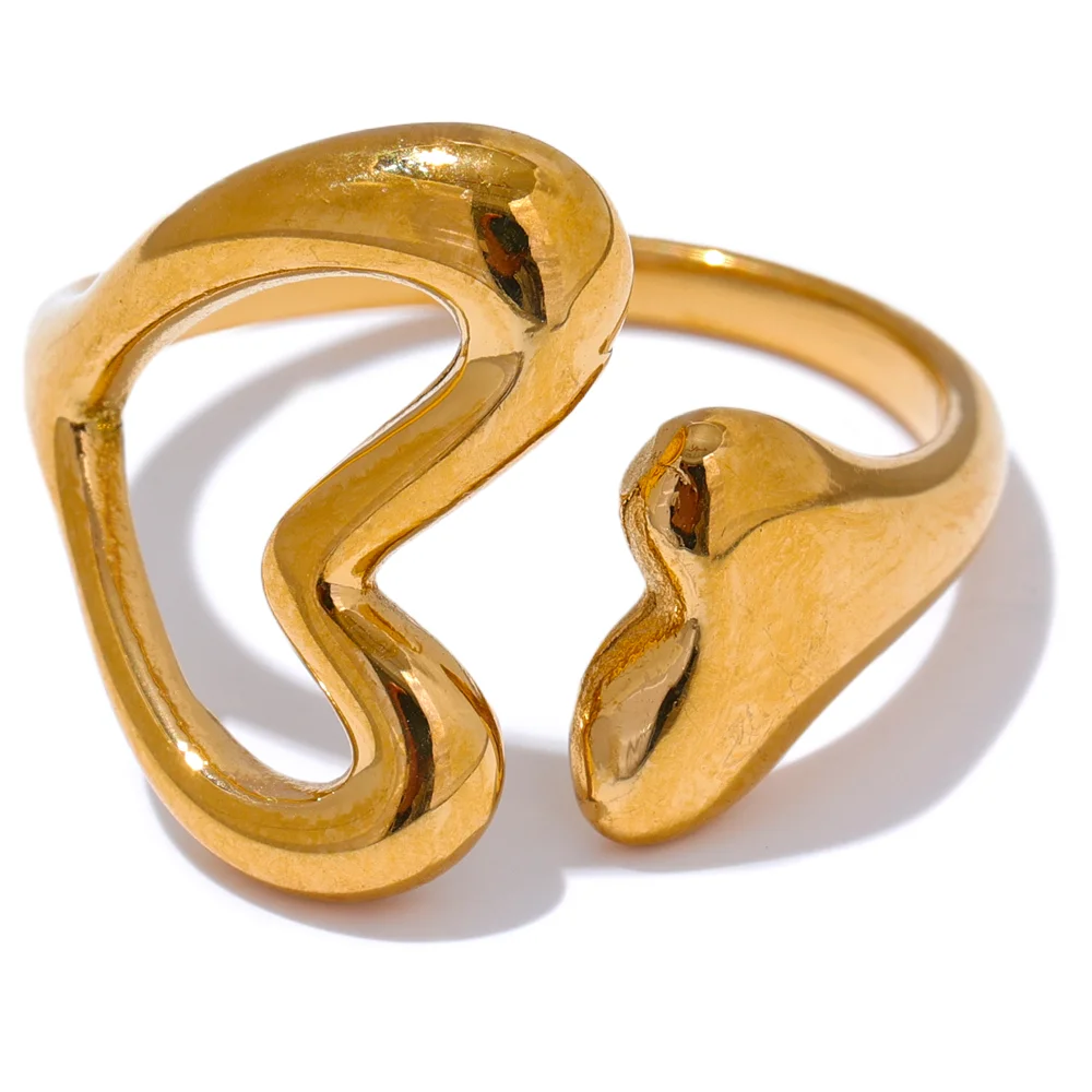 Heart love hollow minimalist chic ring - product image