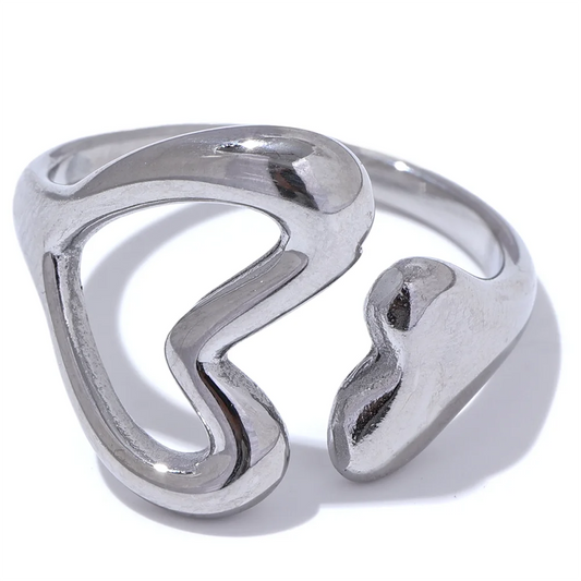 Heart love hollow minimalist chic ring - product image