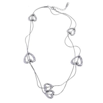 Heart love long temperament chest chain necklace - product image