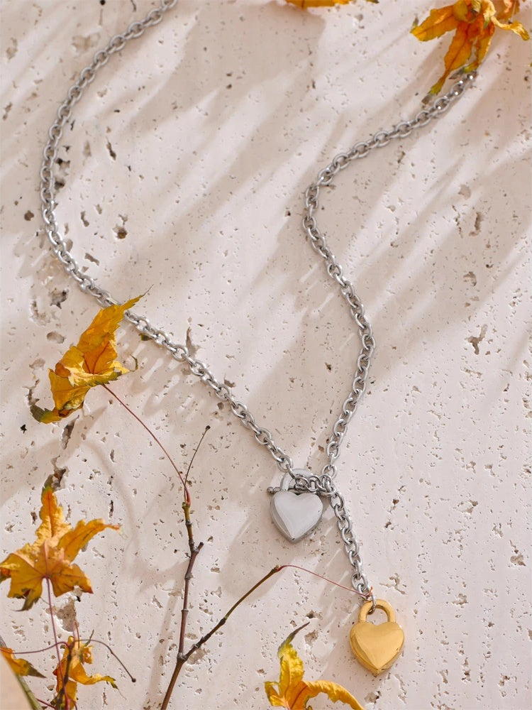 Heart love pendant chain necklace women - product image