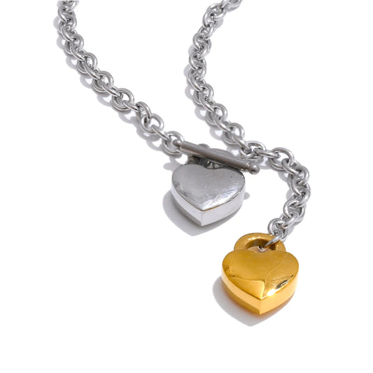 Heart love pendant chain necklace women - product image