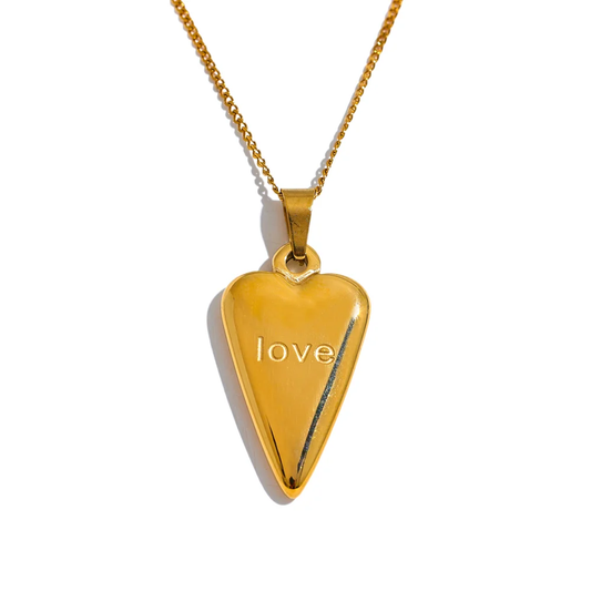 Heart love pendant collar necklace - product image