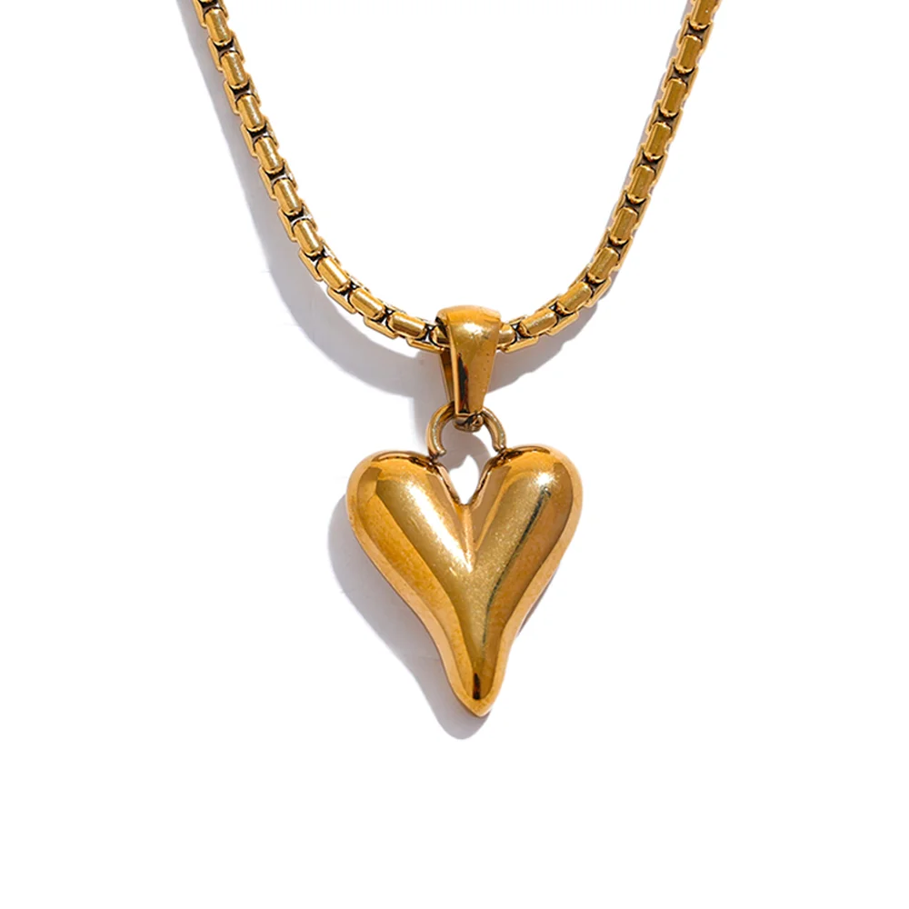 Heart love pendant romantic charm necklace - product image