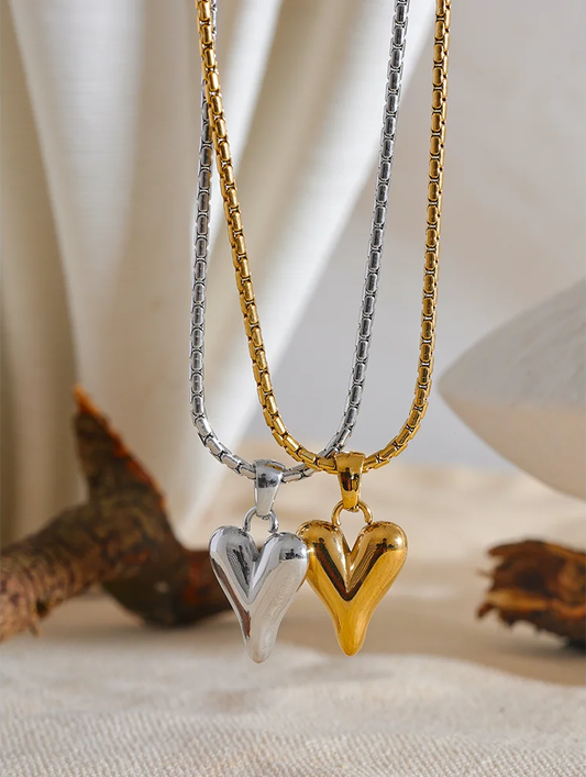 Heart love pendant romantic charm necklace - product image