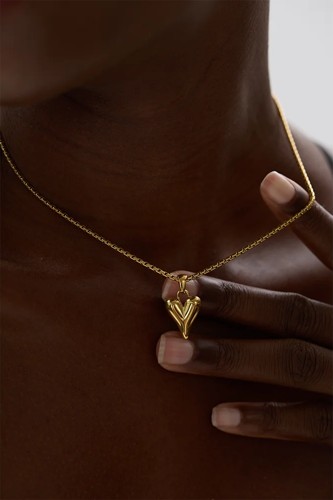Heart love pendant romantic charm necklace - product image