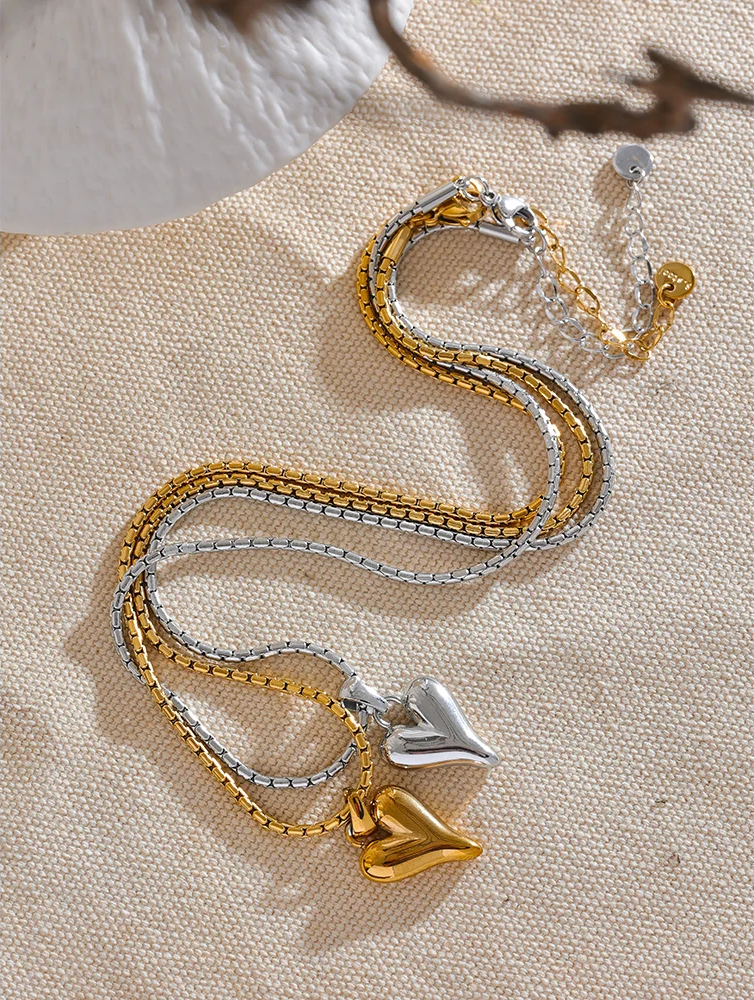 Heart love pendant romantic charm necklace - product image