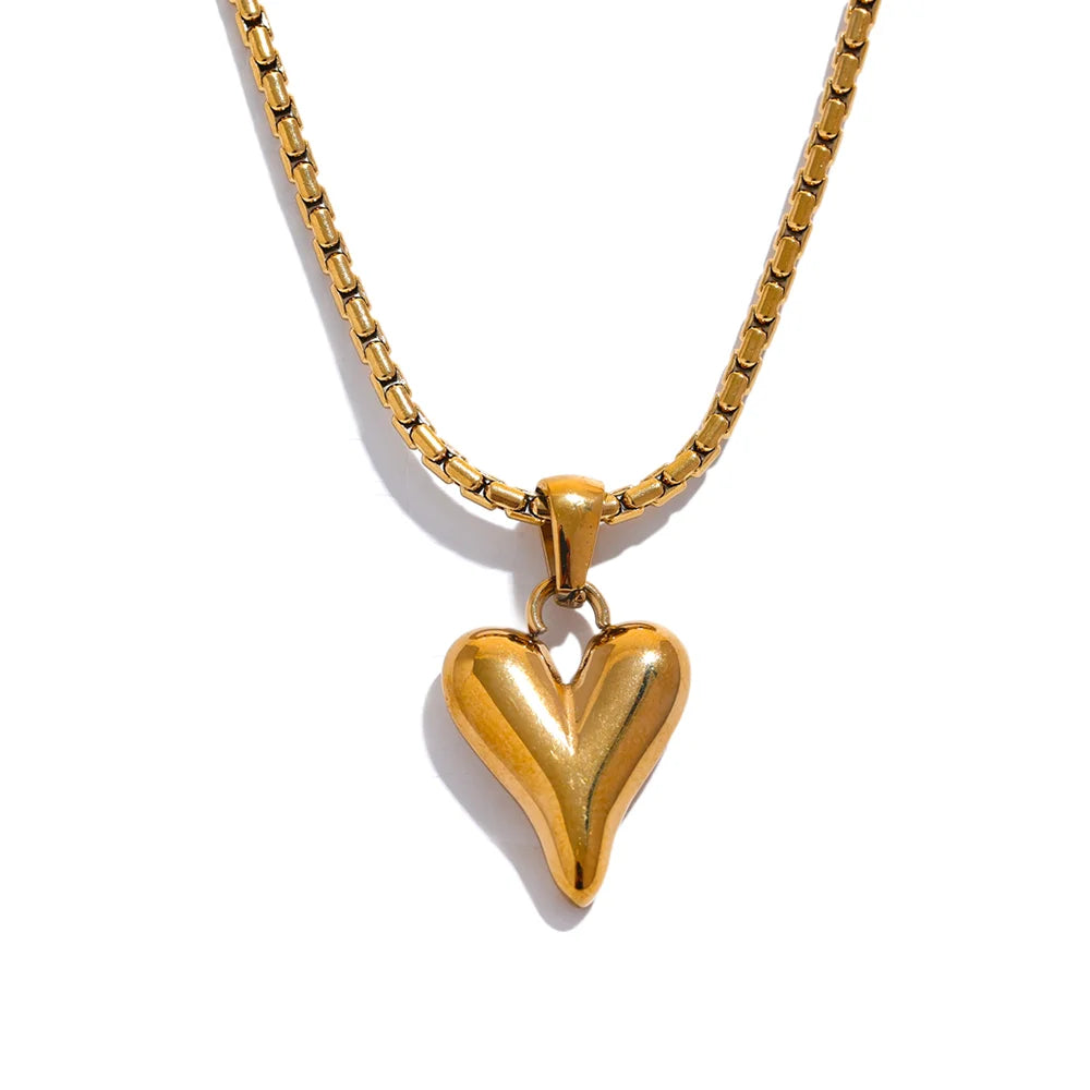 Heart love pendant romantic charm necklace - product image