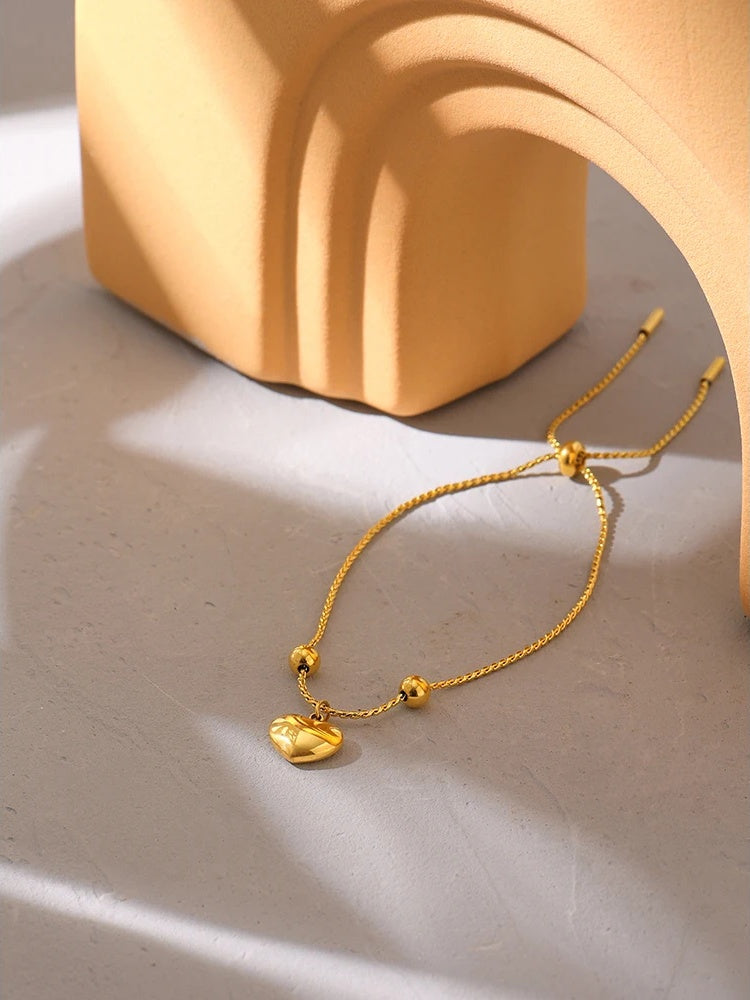 Heart natural shell beach chain bracelet women - product image