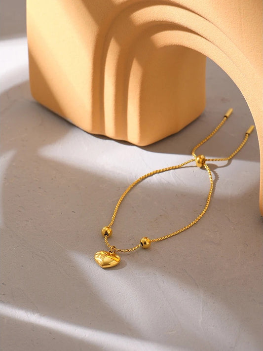 Heart natural shell beach chain bracelet women - product image