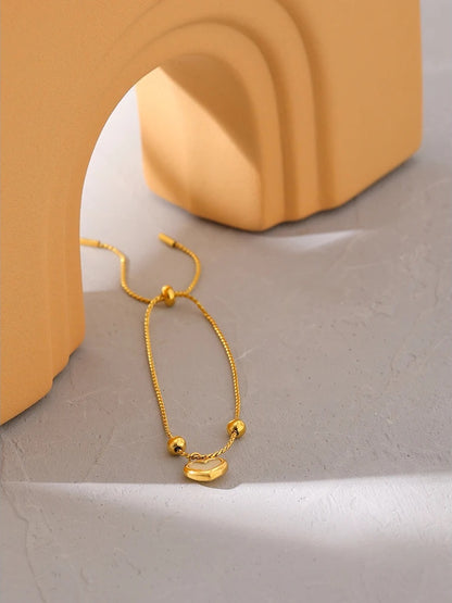 Heart natural shell beach chain bracelet women - product image