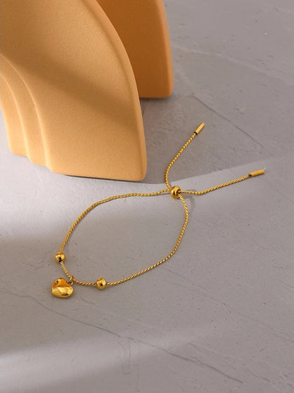 Heart natural shell beach chain bracelet women - product image