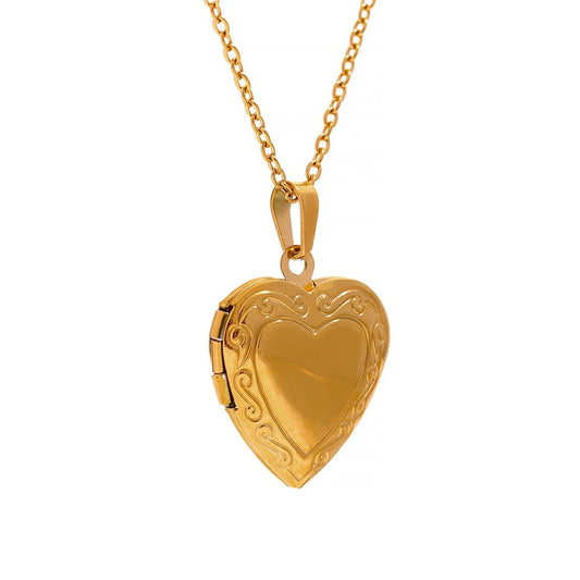 Heart pendant drop photo frame necklace women - product image