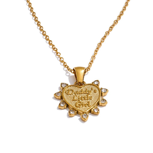 Heart pendant necklace fathers love jewelry set - product image