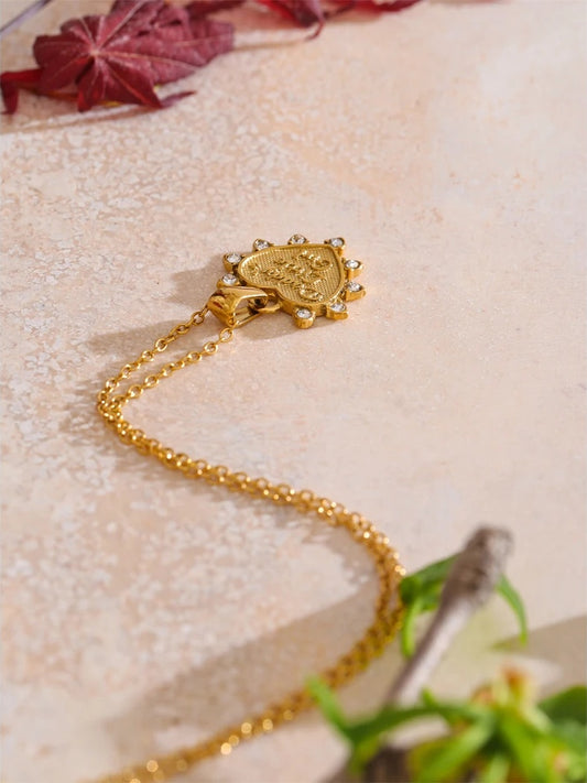 Heart pendant necklace fathers love jewelry set - product image