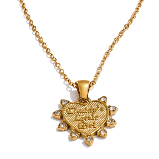 Heart pendant necklace fathers love jewelry set - product image