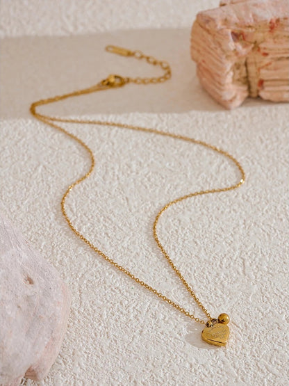 Heart pendant necklace romantic valentine jewelry - product image
