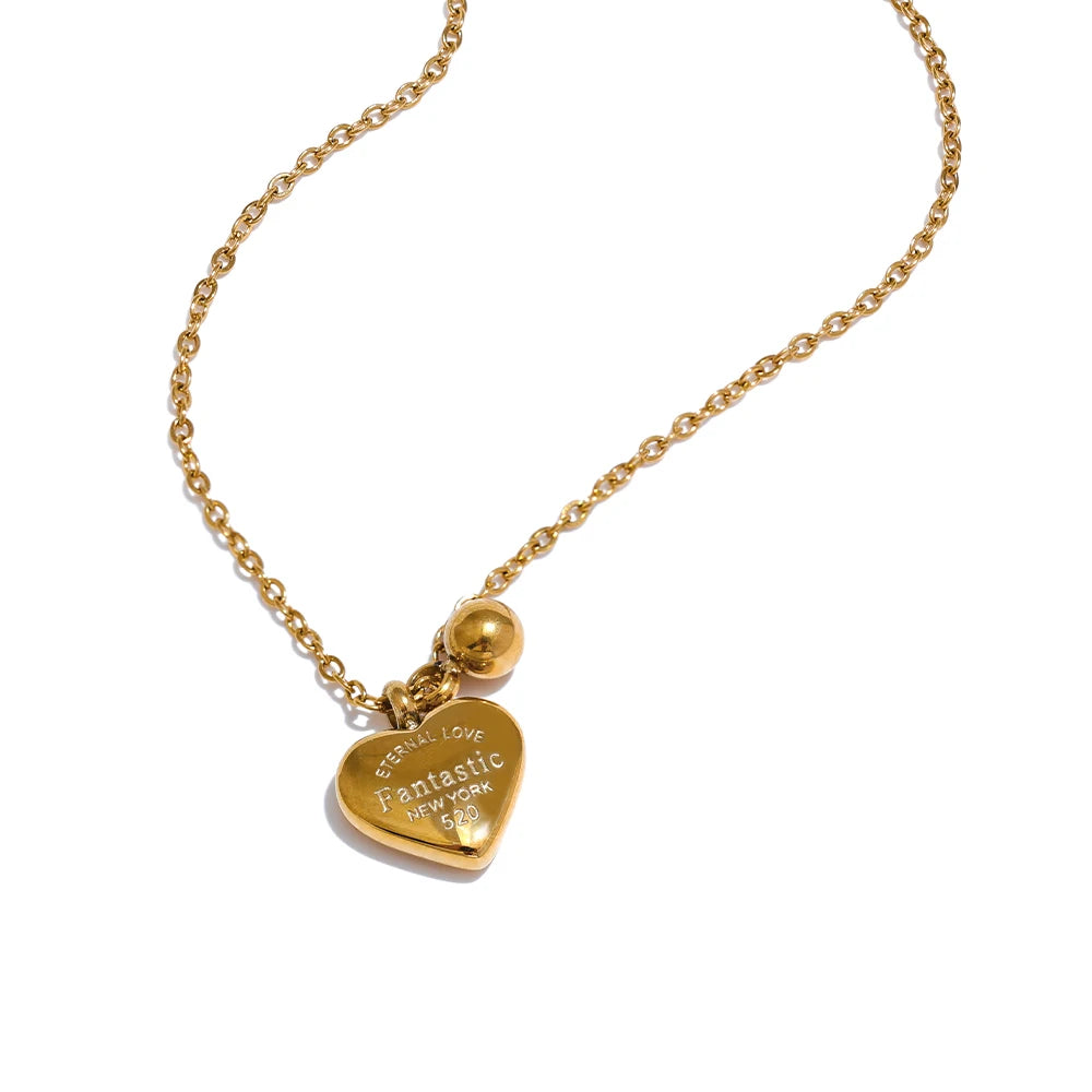 Heart pendant necklace romantic valentine jewelry - product image