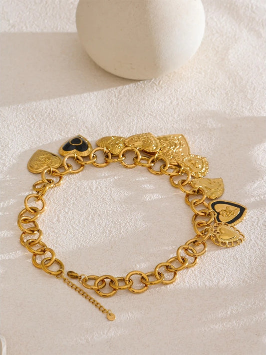 Heart shaped pendant waterproof collar necklace - product image