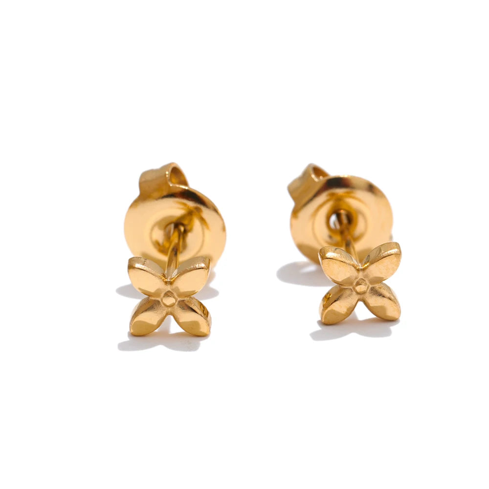 Heart star flower round daily stacked earrings - product image
