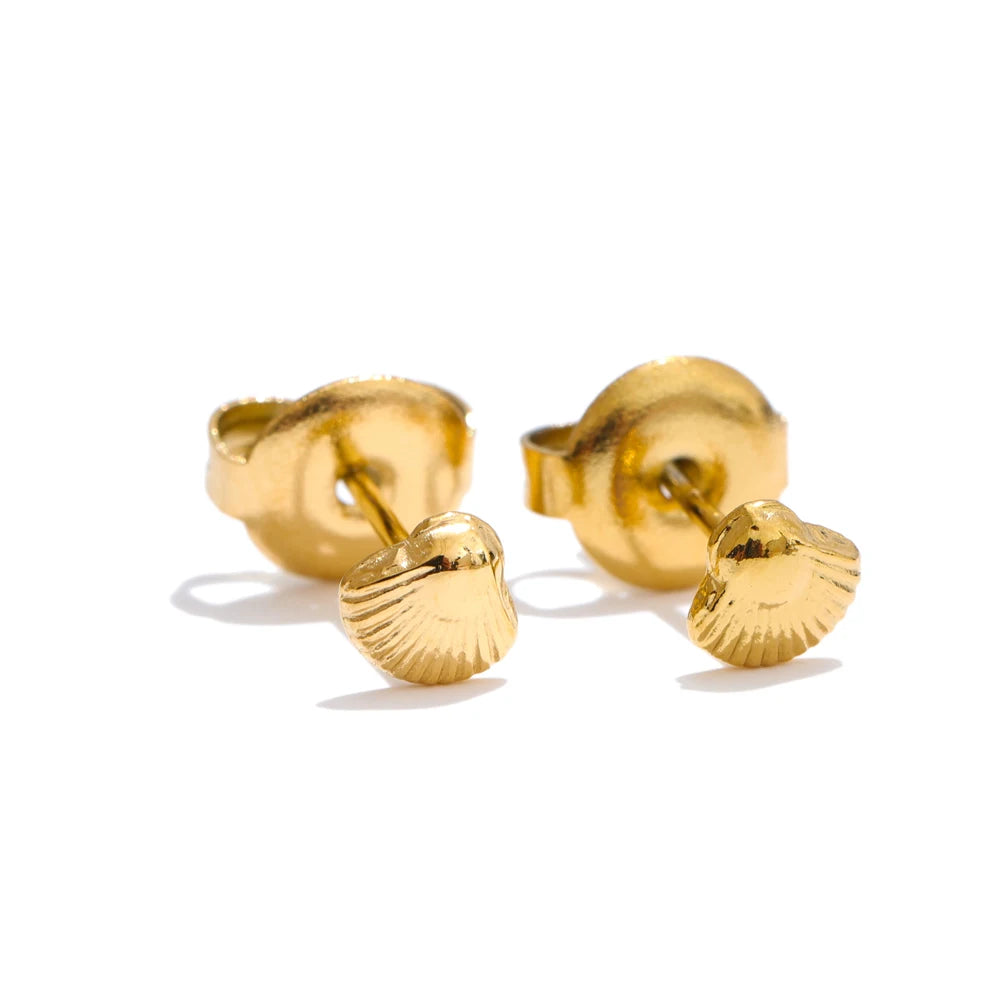 Heart star flower round daily stacked earrings - product image