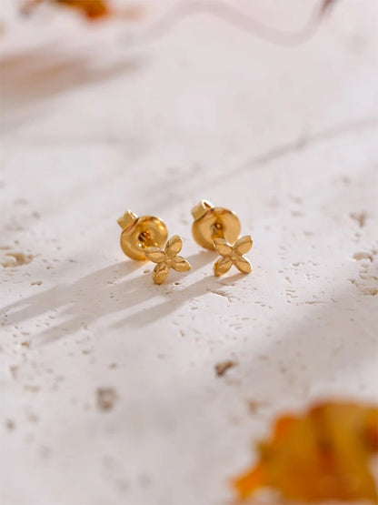 Heart star flower round daily stacked earrings - product image