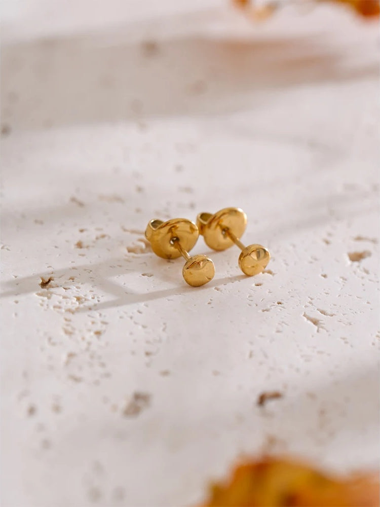 Heart star flower round daily stacked earrings - product image