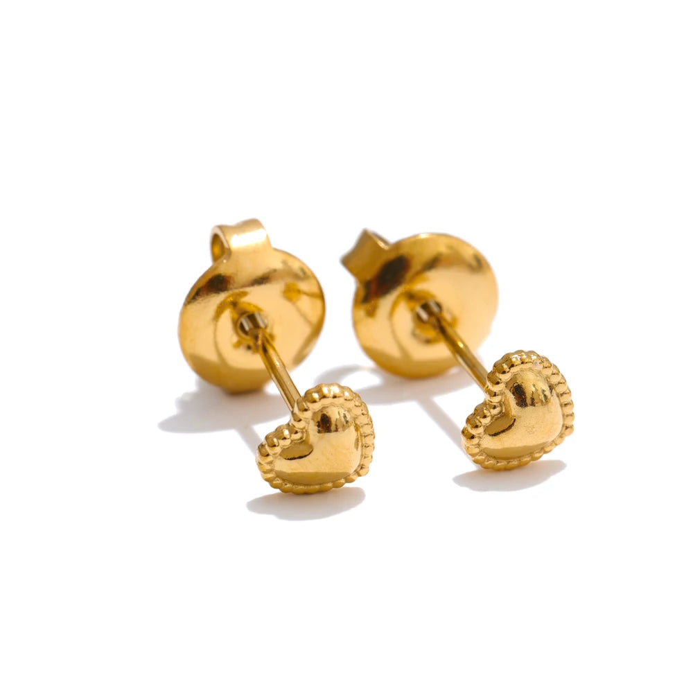 Heart star flower round daily stacked earrings - product image