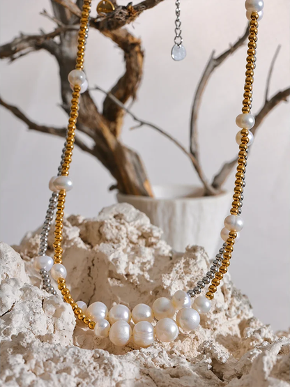 High grade polished freshwater pearl pendant necklace - product image
