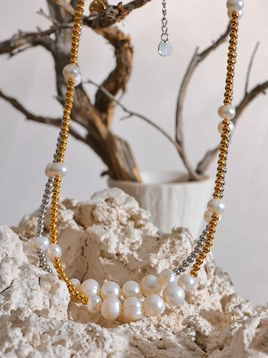 High grade polished freshwater pearl pendant necklace - product image