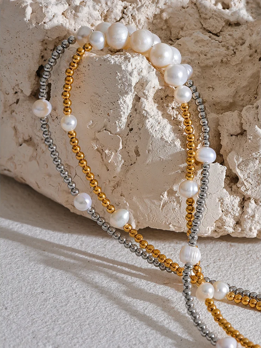 High grade polished freshwater pearl pendant necklace - product image