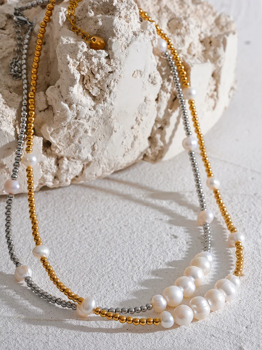 High grade polished freshwater pearl pendant necklace - product image