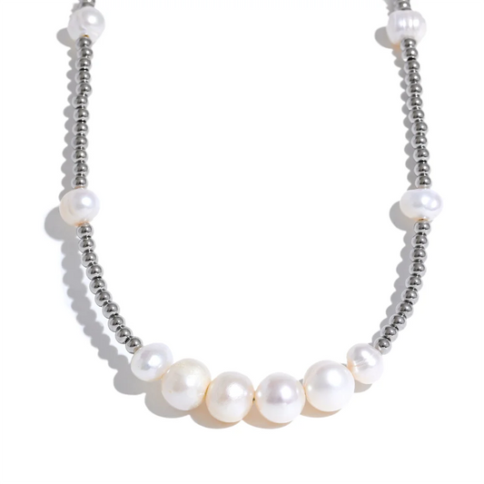 High grade polished freshwater pearl pendant necklace - product image