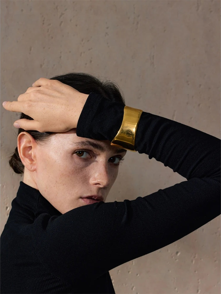 High quality wide cuff metal bracelet bangle - product image